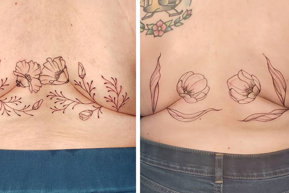 Tattoo artist hopes "roll flowers" will help people ink away their insecurities
