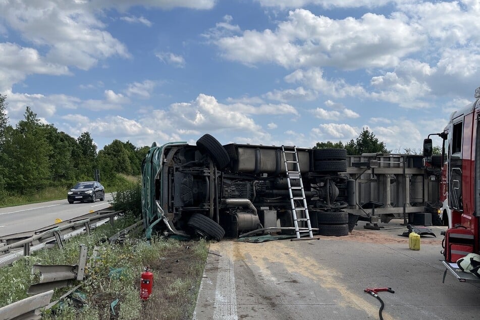 Die A14 in Dresden soll noch bis in die Abendstunden gesperrt bleiben.