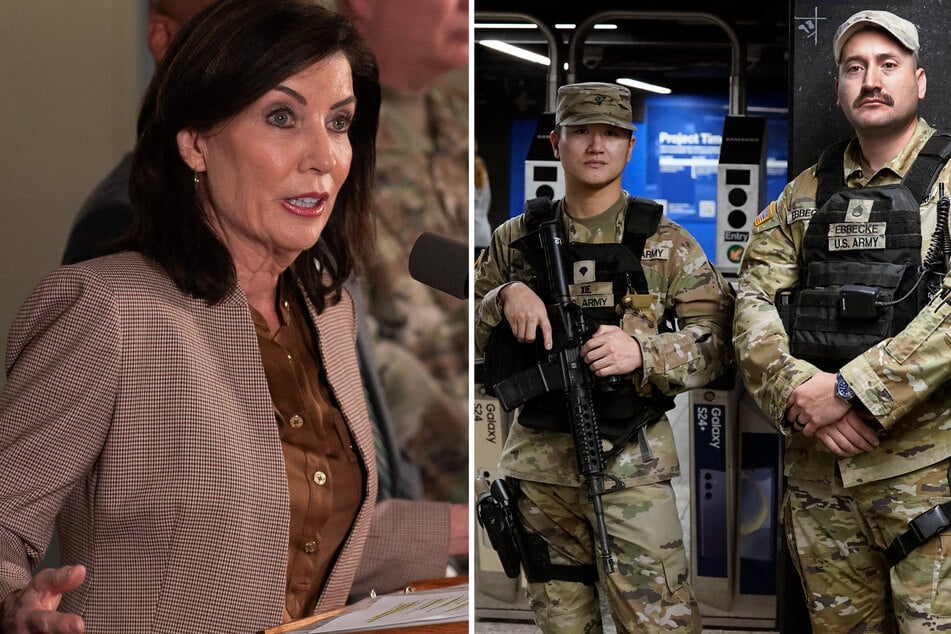Kathy Hochul tells New Yorkers against subway bag checks by National Guard to "go home"