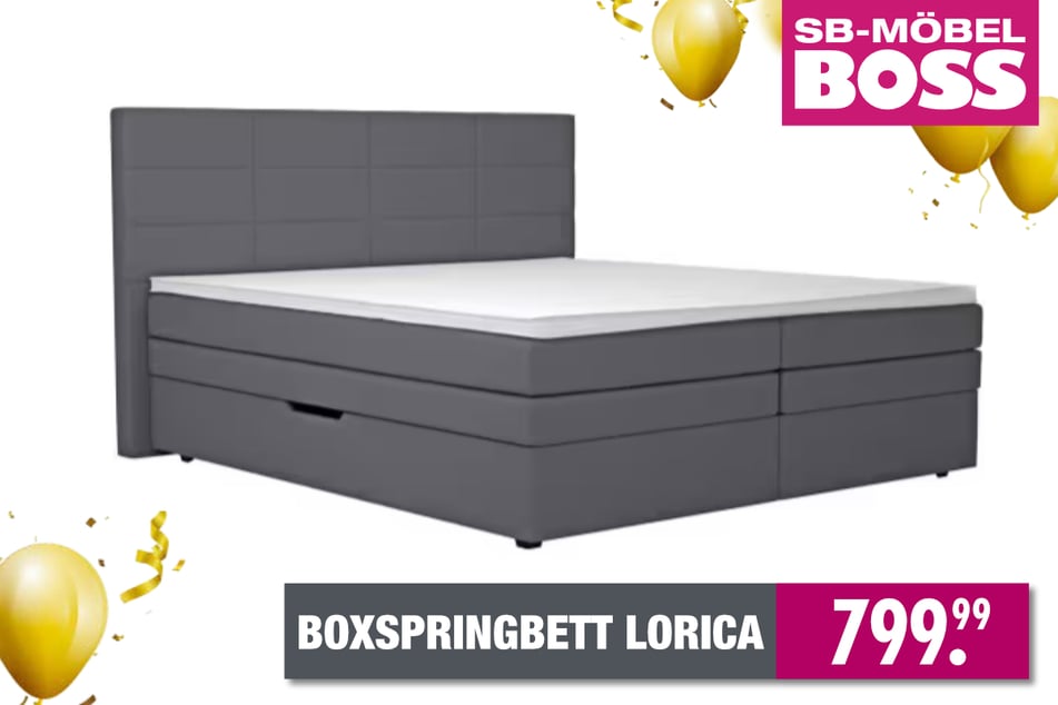 Boxspringbett Lorica für 799,99 Euro.