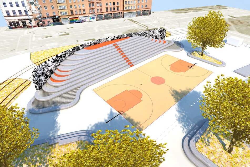 So könnte der neue Basketballplatz im Konkordiapark aussehen.