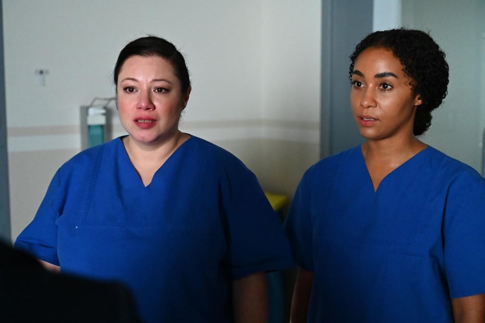 Vanessa (l.) und Imani haben es geschafft: Richard lebt mit Jans Herz.