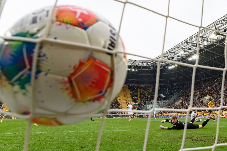 20 Tore hat Dynamo in der Rückrunde bereits geschossen – kein Team hat mehr. Hier schlug es zum 4:0 gegen Münster ein. Getroffen hat Niklas Hauptmann.