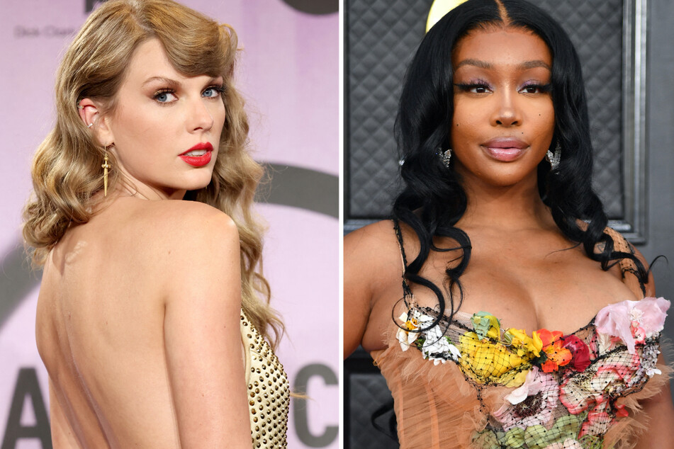 Taylor Swift (l) and SZA have exchanged compliments on social media as their albums battle it out on the music charts.