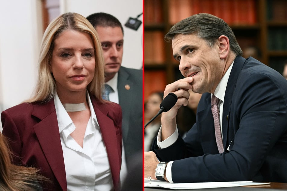 Former Attorney General Pam Bondi (l.) laid the blame for the bungled release of the Epstein files at the feet of acting Attorney General Todd Blanche.