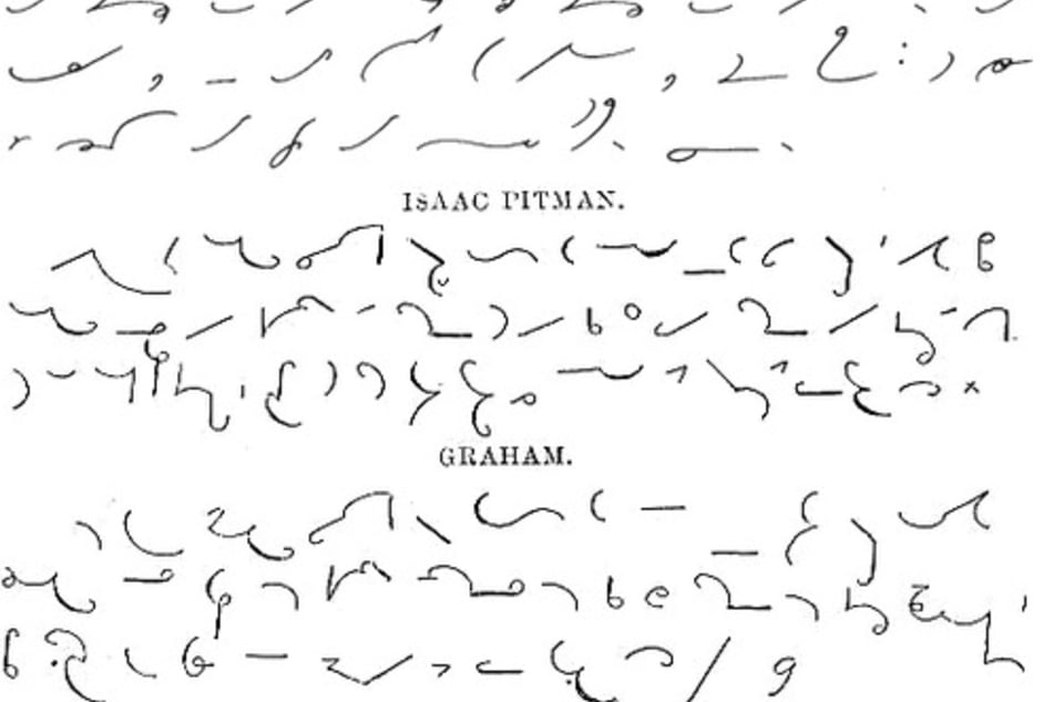 Diese Stenografie war der erste Lerninhalt, der durch Fernunterricht vermittelt wurde.