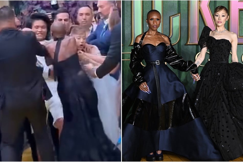 Ariana Grande gets saved by Cynthia Erivo during viral fan attack!