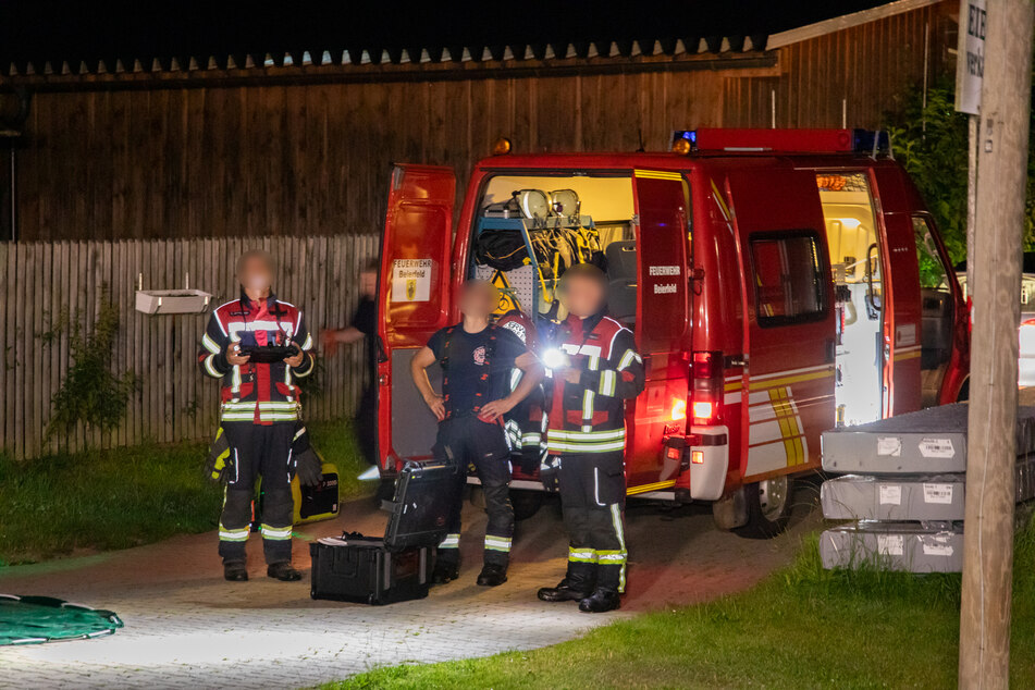 Die Feuerwehr suchte mit einer Drohne nach dem vermissten Jungen (3) aus Elterlein.