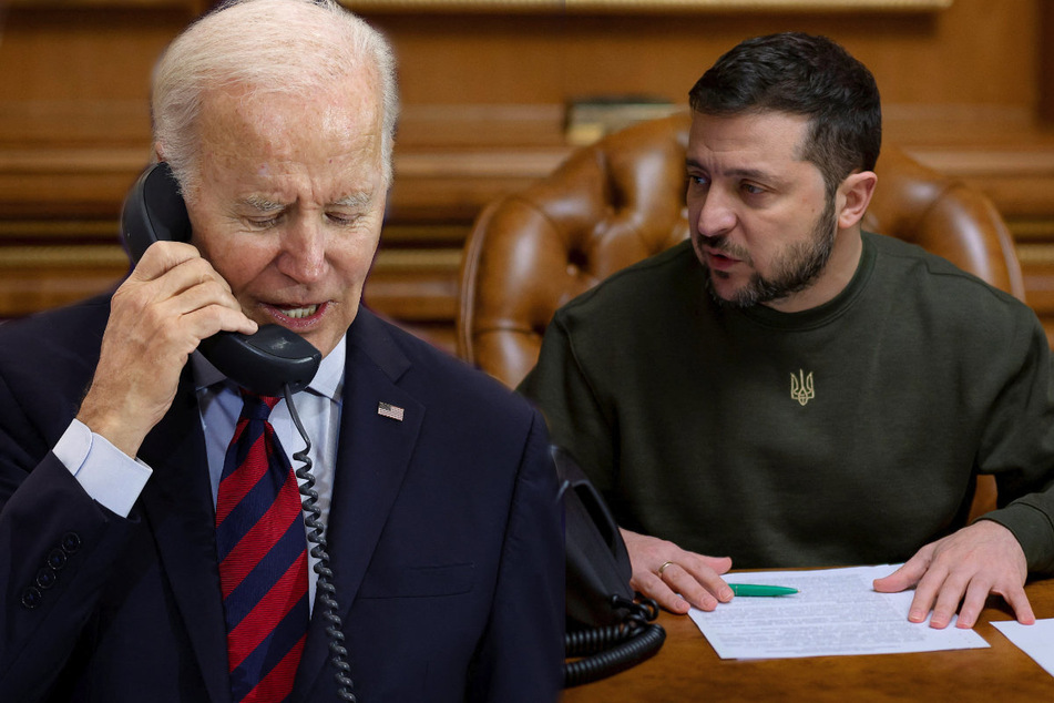 President Joe Biden (l.) spoke to Ukrainian President Volodymyr Zelensky on Sunday.