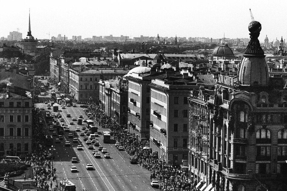 Der Newskij-Prospekt ist die Prachtstraße Leningrads. Putin wuchs in der Stadt auf.