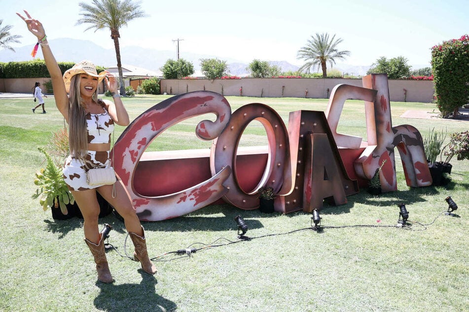The Coach Collective Brunch host Karrueche Tran at The Coach House in Indio, California during Coachella Weekend 1.