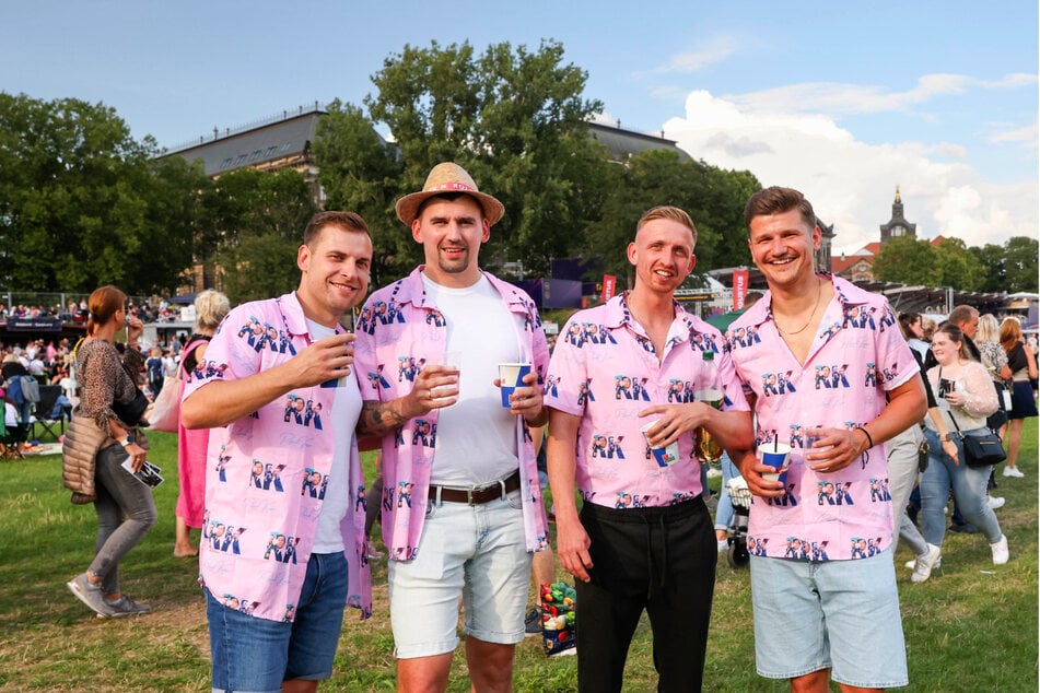 Max Herrmann (33), Stephan (27), Loris (28) und Marcel (34, v.l.) waren aus Ahrensfelde angereist.