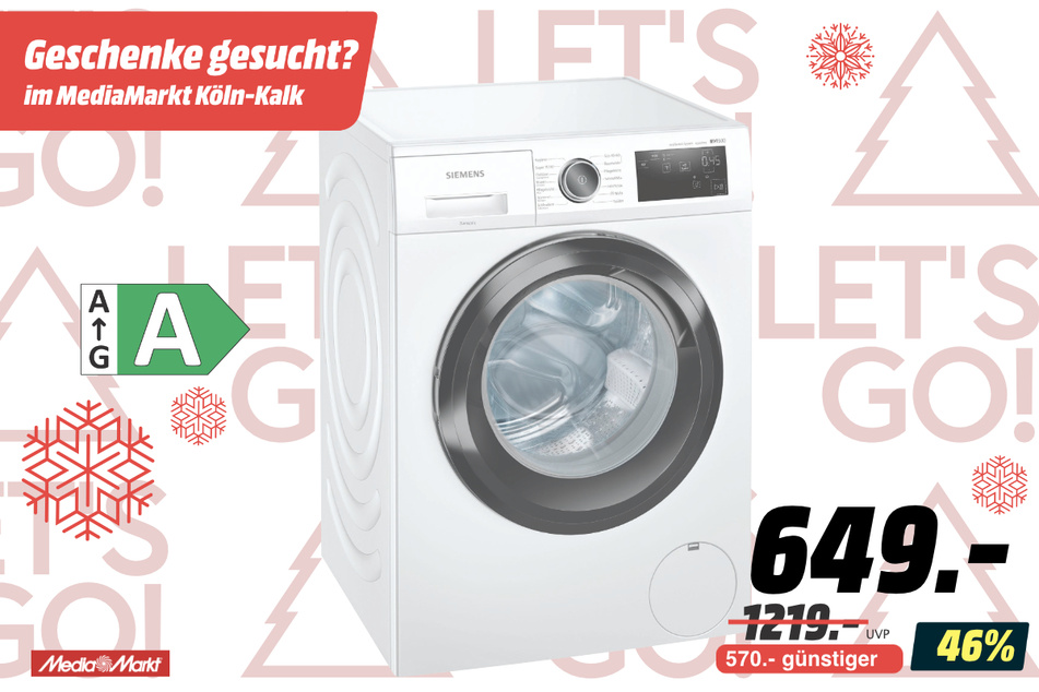 Siemens-Waschmaschine für 649 statt 1.219 Euro.