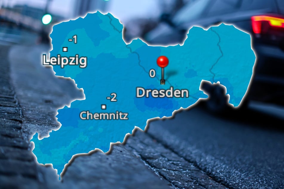 In Sachsen häufen sich die Glätte-Unfälle.