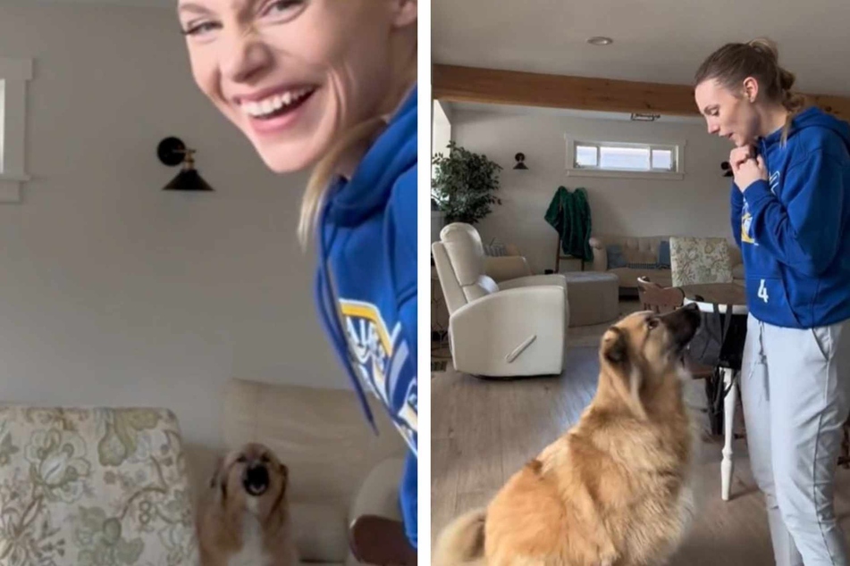 This TikToker's dog adorably hijacked her vocal warmup singing video, and the plucky pup somehow managed to go viral in the process!
