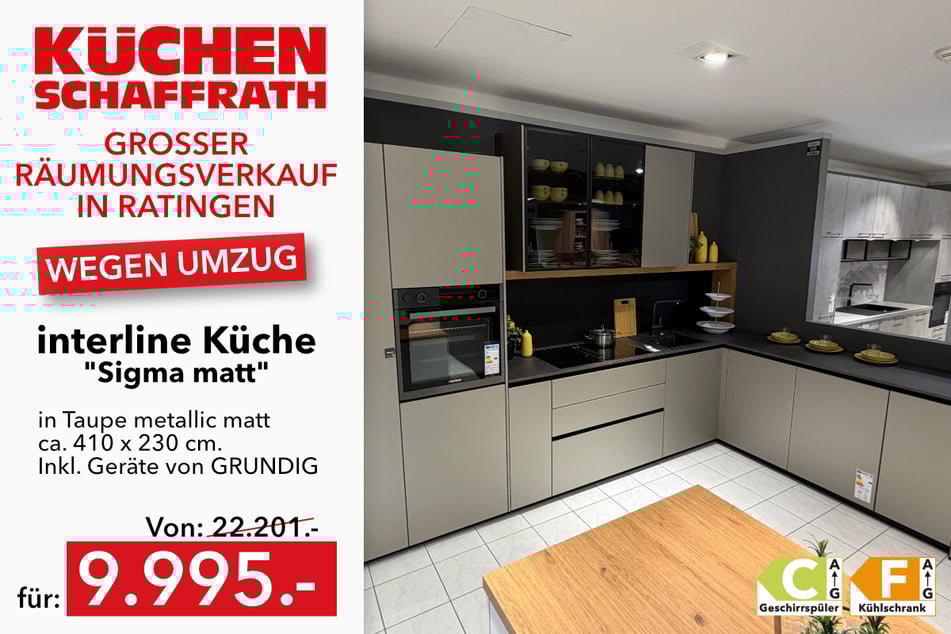 Backofen GEBD19401DXHI, EEK* A,
Muldenlüfter GIEH834480P, EEK* A, Kühlschrank GSMI25730FN, EEK* F, Geschirrspüler Electrolux KESC8415L, EEK* C, Quarz-Spüle