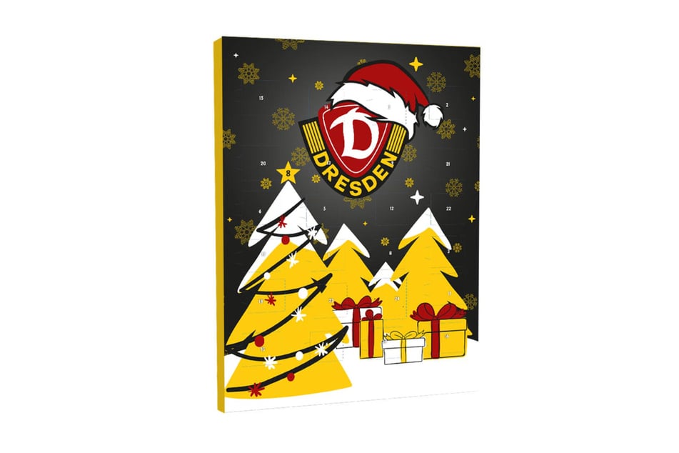 Für heimische Fußballfans Pflicht: Der Dynamo-Dresden-Adventskalender mit Trostschokolade, wenn es mal nicht so gut läuft.