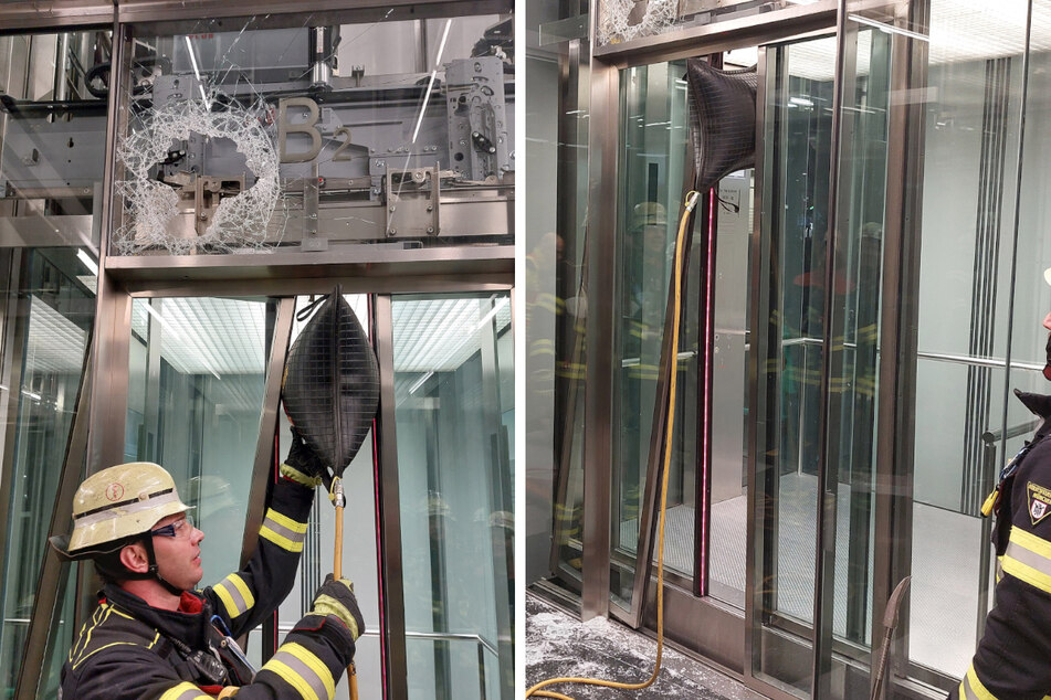 München: Gläserner Aufzug wird zur Falle: Acht Menschen länger als eine Stunde gefangen