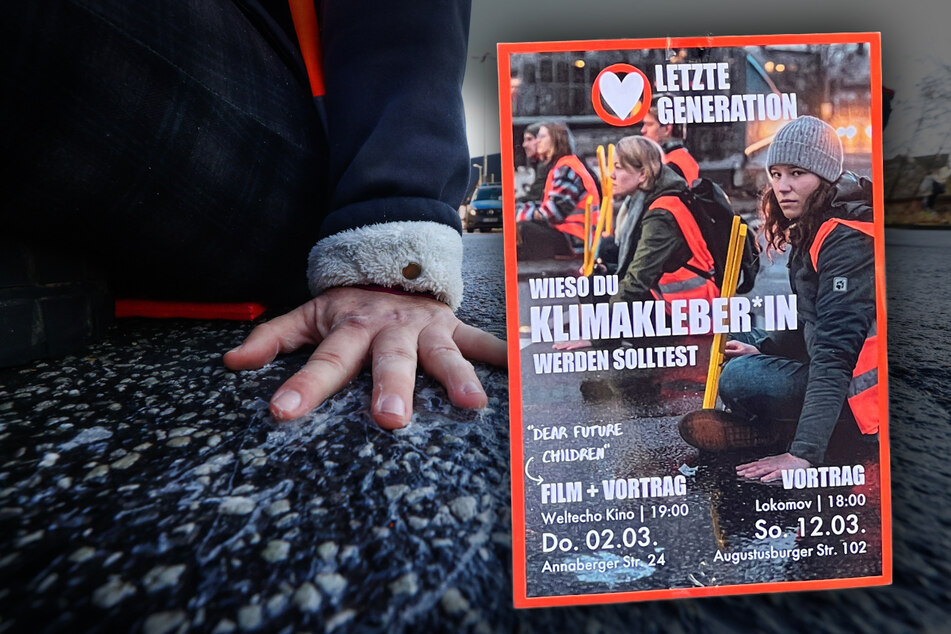 Chemnitz: Kuriose Plakataktion! So wirbt die "Letzte Generation" um neue Klima-Kleber in Chemnitz