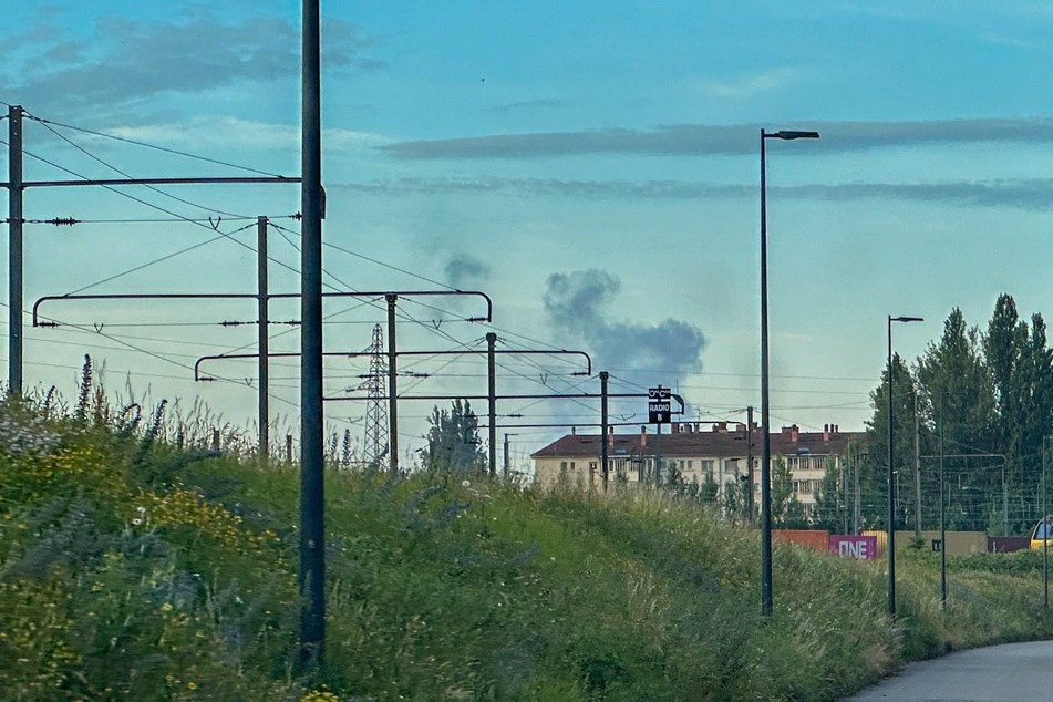 Die Rauchsäule war noch von weitem sichtbar.