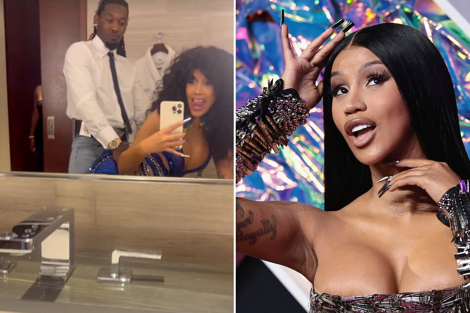 Cardi B And Offset’s Faux VMA Bathroom Smash Video