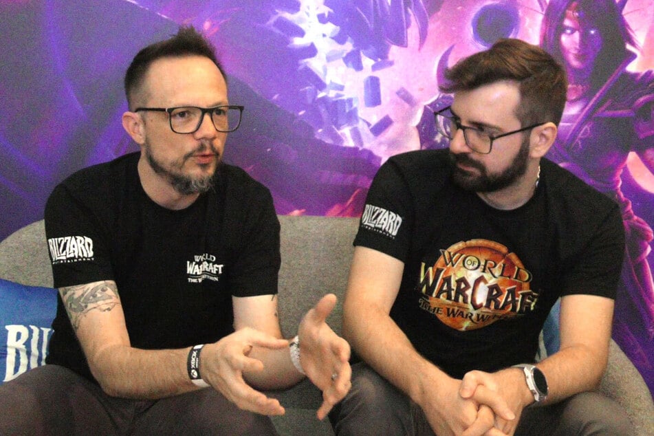 Michael Bybee (l.) und George Velev (r.) gehören zum Entwicklerteam von "World of Warcraft". Sie standen TAG24 Rede und Antwort.