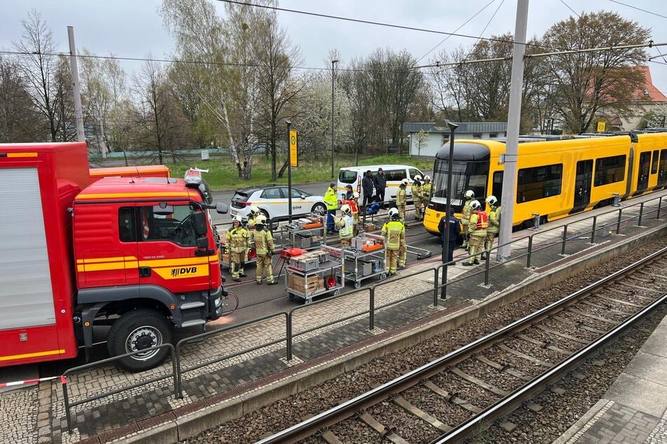 In Coschütz bot sich Passanten am Donnerstagvormittag dieses Bild an der Gleisschleife.