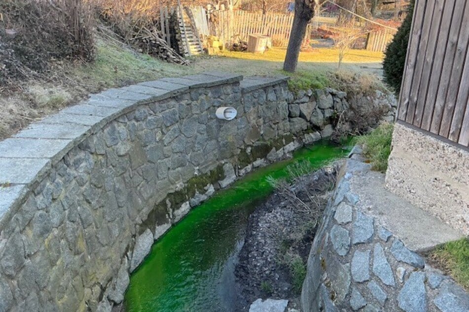 Im weiteren Verlauf des Kaitzbachs kann es immer noch zu Verfärbungen kommen.