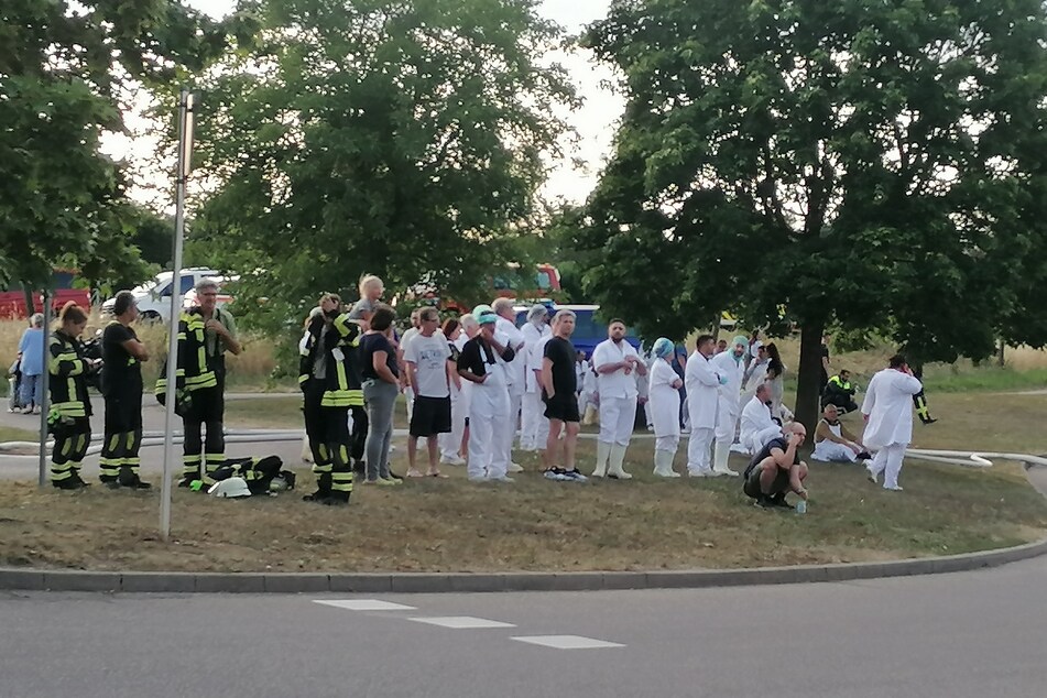 Die Mitarbeiter einer Fleischerei konnten erfolgreich evakuiert werden.