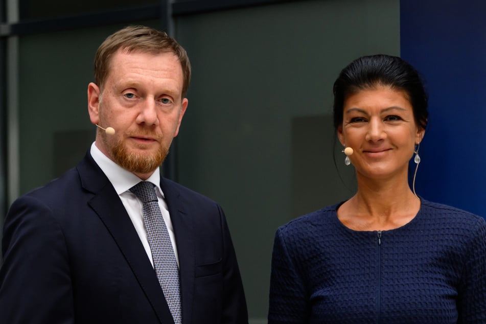 Am Donnerstagabend trafen MP Michael Kretschmer (50, CDU) und BSW-Chefin Sahra Wagenknecht (55) in einer Diskussionsrunde aufeinander.