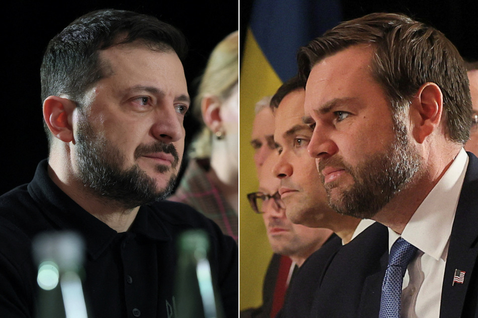 Vice President JD Vance (r.) said Friday the US was targeting a "durable peace" in Ukraine, after holding talks with President Volodymyr Zelensky in Munich.