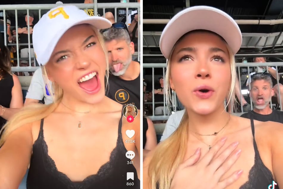 Olivia Dunne gets video-bombed by random MLB fan in viral TikTok