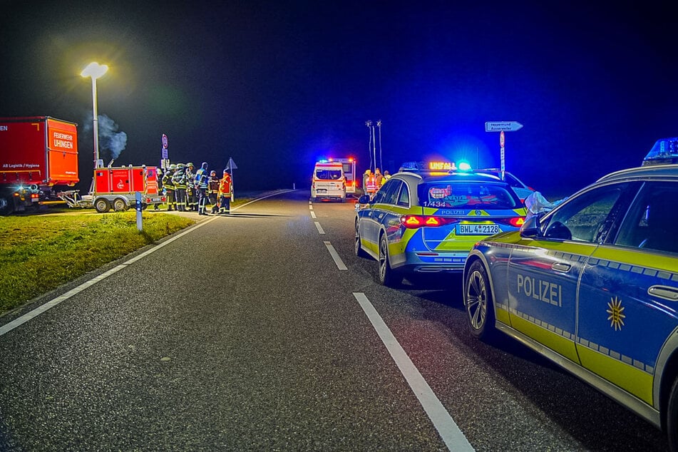 Es rückten ein Notarzt, Rettungswagen und vier Fahrzeuge der Feuerwehr Uhingen an.