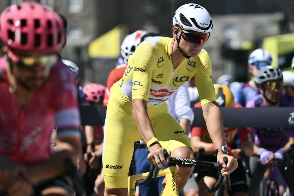 Mathieu van der Poel (30) war zu Beginn der Tour de France vier Tage lang in Gelb zu sehen. Jetzt muss er erkrankt aussteigen.