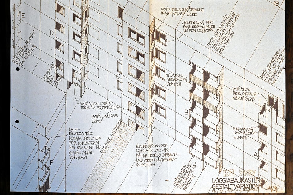 Detailverliebt entwarfen DDR-Bauplaner ihre Platten. Diese Variante eines WBS70 aus dem Jahr 1987 wurde so nicht umgesetzt.