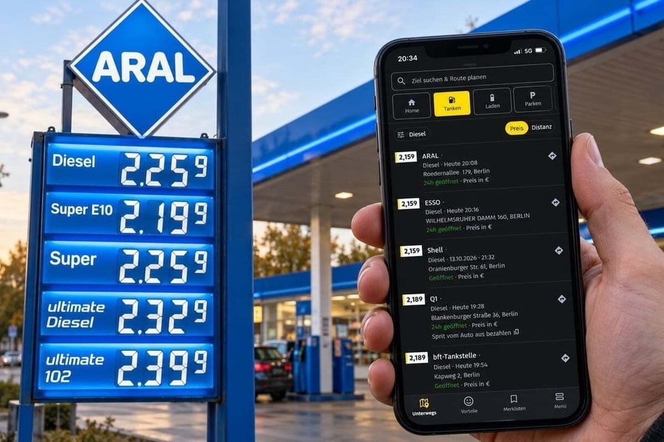 Kostenlose Tank-Apps vergleichen Benzin- und Dieselpreise: Bei einer Tankfüllung von 50 Litern machen fünf Cent Preisunterschied bereits 2,50 Euro aus.