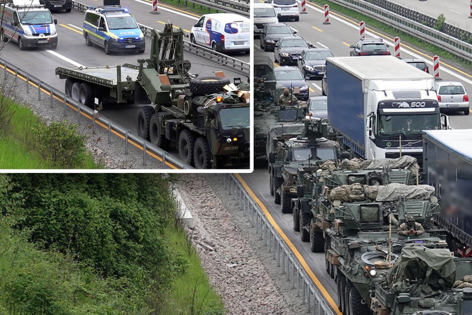 Unfall A4: Stau auf der A4: US-Militär-Konvoi steckt nach Panne stundenlang fest