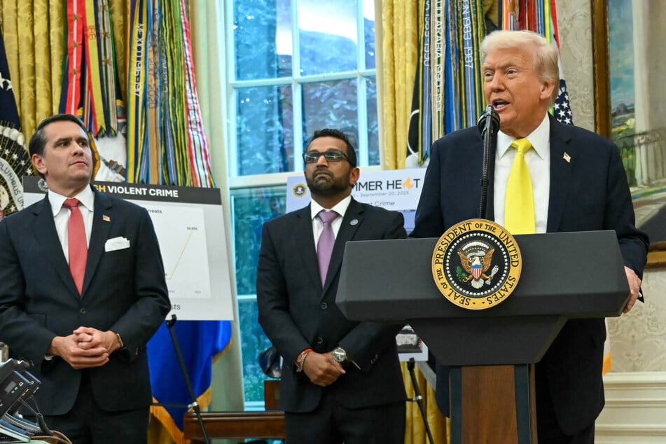 President Donald Trump threatened to deploy the National Guard to San Francisco during a press conference in the Oval Office.