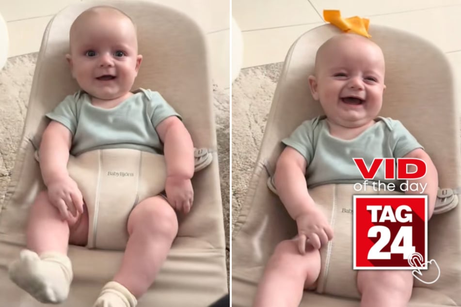 viral videos: Viral Video of the Day for July 23, 2025: Baby can't stop laughing as mom throws cheese slices at him