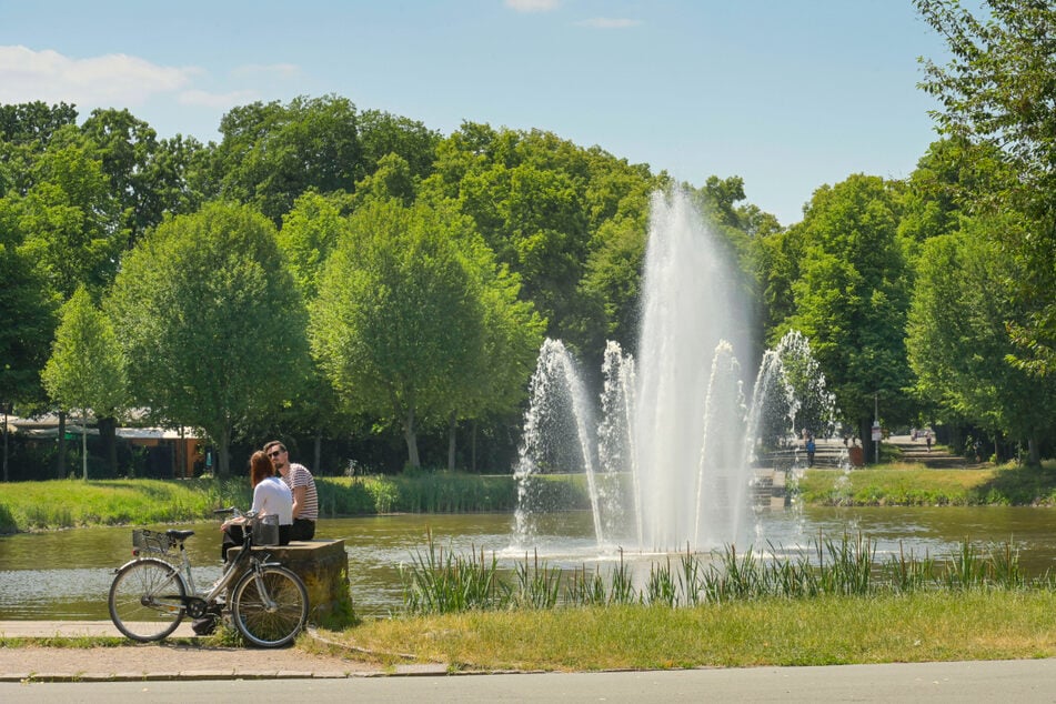 Dann kann auch endlich die Wasserfontäne wieder in Betrieb gehen.