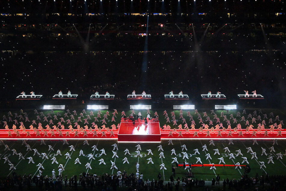 Rihanna performing at last year's Super Bowl Halftime Show.