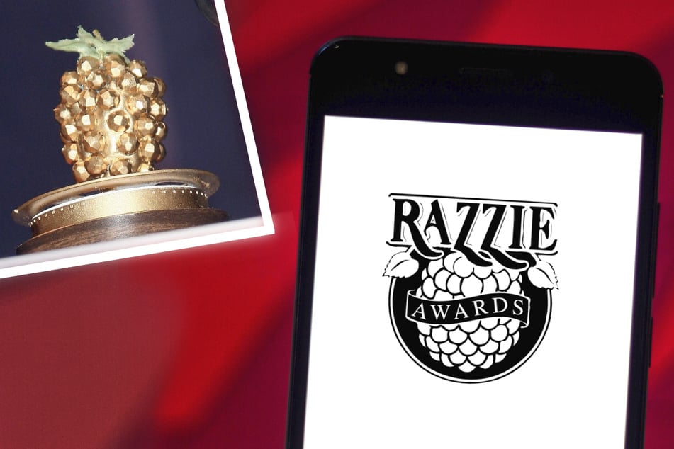 Nominations have been announced for the 2021 Razzie Awards, where winners are bestowed a golden raspberry statue (r.).