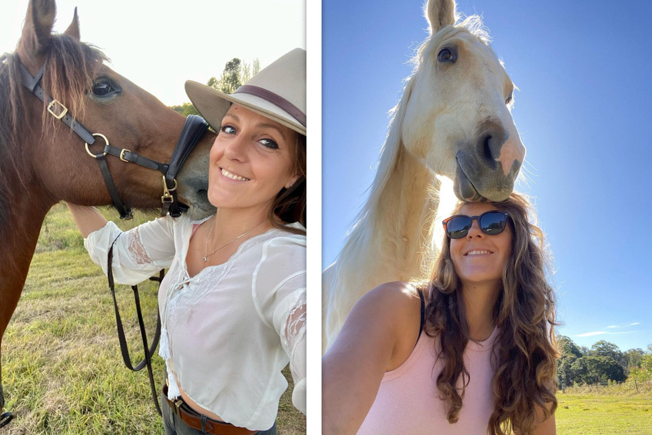 Rachel Vercoe postet gerne Bilder von sich und ihren zwei Pferden, Willow und Oakley, auf Social Media.