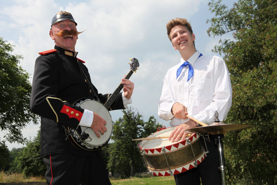 In der Band "Elbhangzombies" musizierte Wolf-Dieter Gööck (l.) schon bei vielen Ausgaben der "Dresdner Schlössernacht".