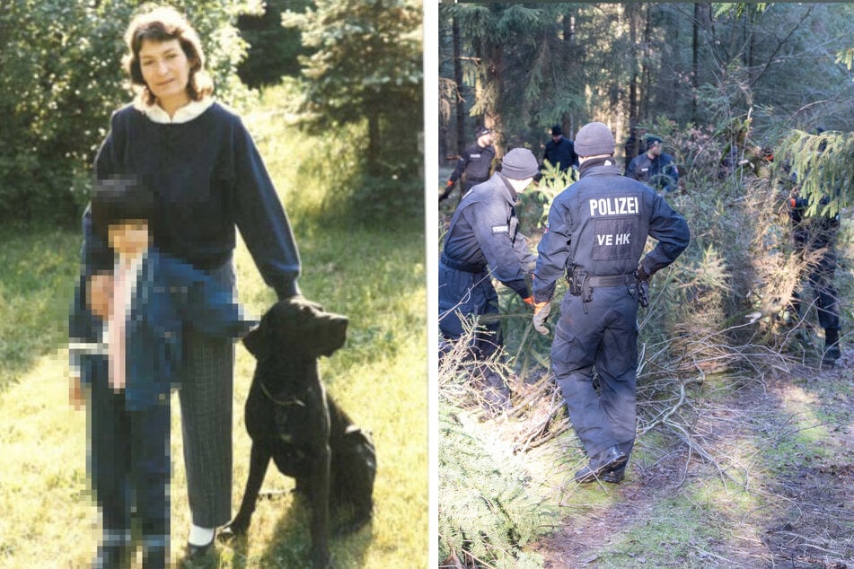 Polizei sucht in Waldstück nach Spuren in Mordfall von 1989