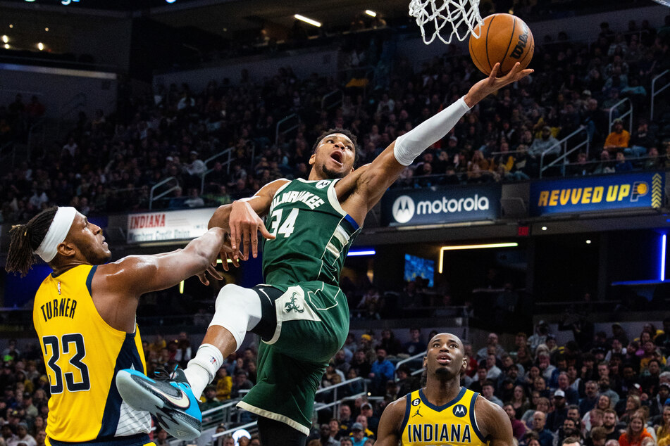 Giannis Antetokounmpo came up with 41 points, 12 rebounds, and six assists for the Milwaukee Bucks against the Indiana Pacers.