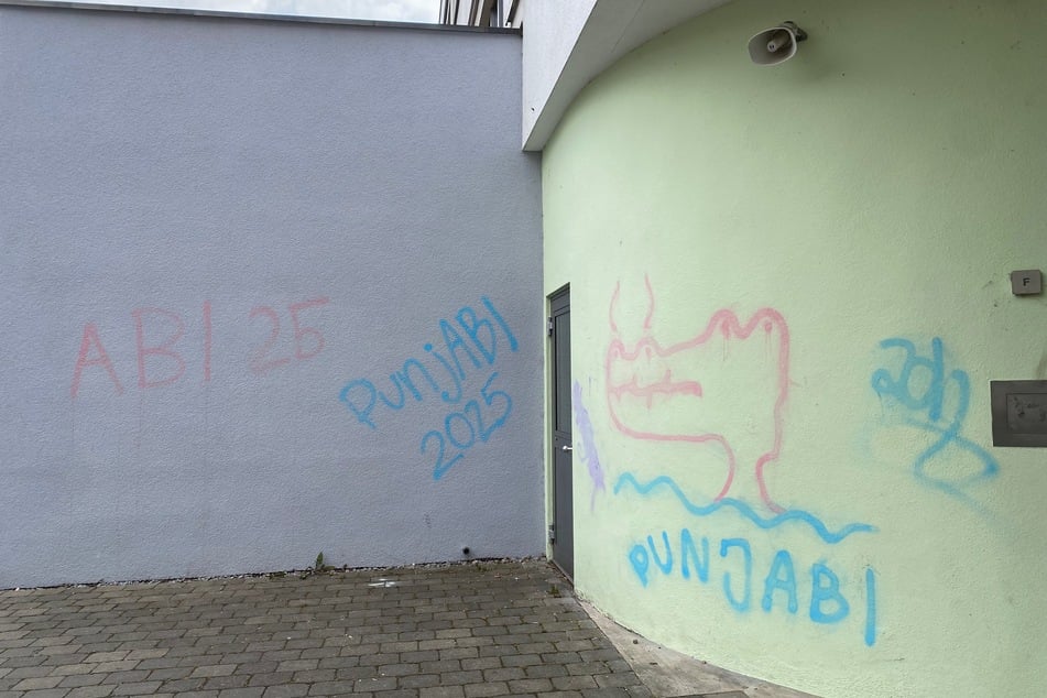 Zahlreiche Wände im Innenbereich sowie Außenbereich wurden mit der Farbe "verschönert".