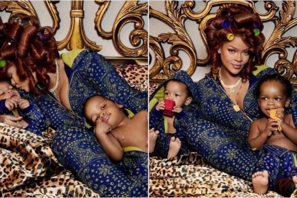 Rihanna twins with sons RZA and Riot Rose for adorable Savage x Fenty campaign