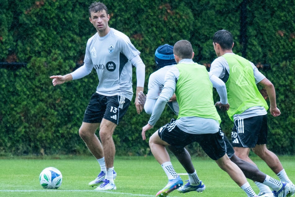 Thomas Müller (35) bei seinem ersten Training bei den Whitecaps.