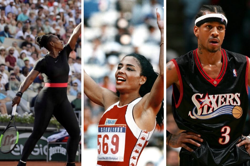 Serena Williams (l.), Florence Griffith Joyner (c.), and Allen Iverson (r) all changed the game of style in sport.